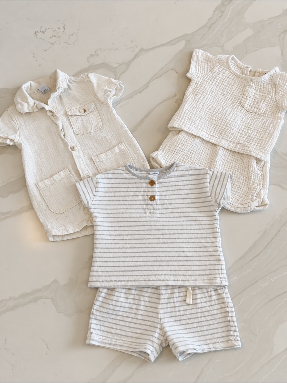 6M Baby Boy Lightweight Cotton & Linen Outfit Bundle โ Nordstrom & Old Navy